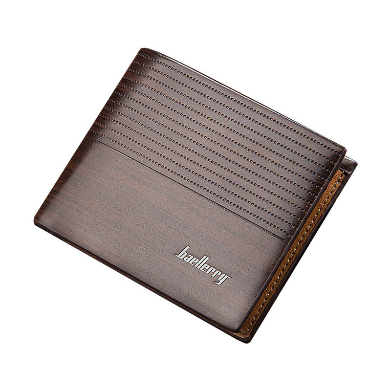 Baellerry New Men's Short Wallet Youth Horizontal Style Men's High-End Wallet Multi-Card Slot Card Holder for Men