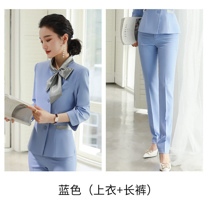 Professional Dress Female Fashion Beautician Temperament suit Spring and Summer Beauty Salon Health Salon Beauty Store Manager Work Clothes Female