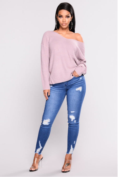 European and American College Explosions Jeans High Waist Elastic Slim Pants Export Pencil Leg Pants Special Promotion