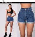 Cross-border foreign trade AliExpress wish Europe and the United States new summer women's denim shorts sexy women's high waist hem hot pants