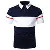 Men Polo Men Shirt Short Sleeve Polo Shirt Contrast Color Polo New Clothing Summer Streetwear Casual Fashion Men Tops