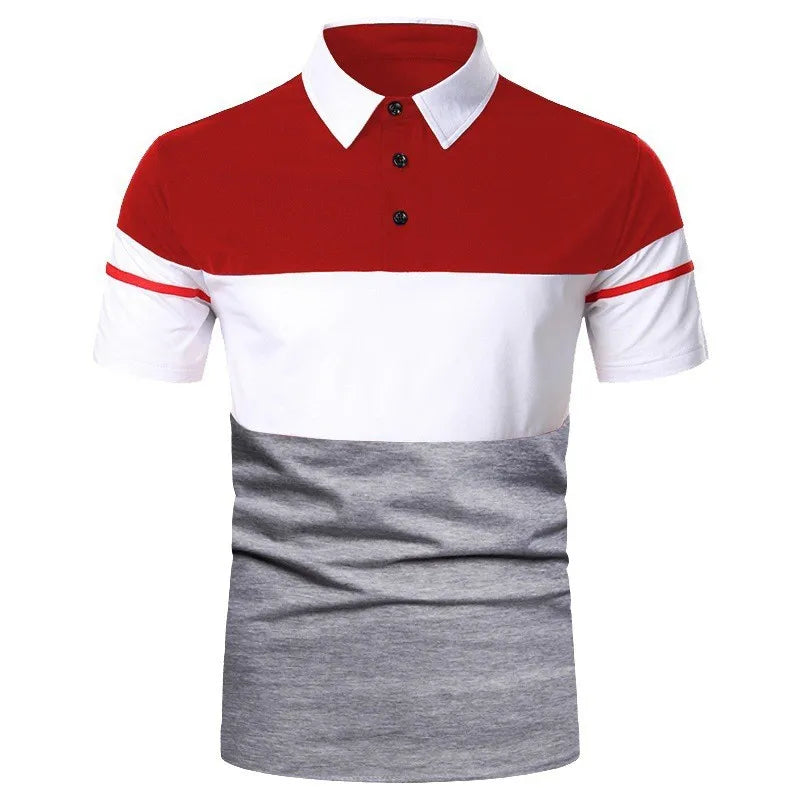 Men Polo Men Shirt Short Sleeve Polo Shirt Contrast Color Polo New Clothing Summer Streetwear Casual Fashion Men Tops