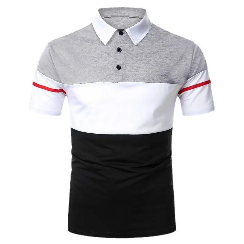 Men Polo Men Shirt Short Sleeve Polo Shirt Contrast Color Polo New Clothing Summer Streetwear Casual Fashion Men Tops