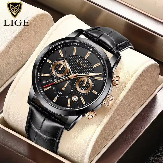 LIGE Fashion Watches for Men Top Brand Fashion Business Men's Sports Watches Quartz Watches Men Reloj Hombre