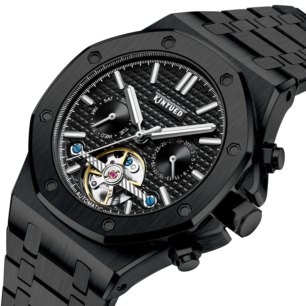 Factory Luxury Design High Quality Stainless Steel Automatic Mechanical Watch for Men