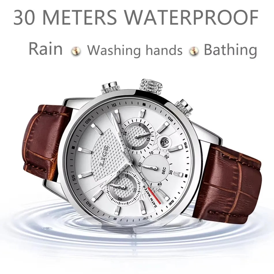 LIGE Fashion Watches for Men Top Brand Fashion Business Men's Sports Watches Quartz Watches Men Reloj Hombre