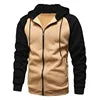 Liu Ming Fashionable 2025 New Fashion Men Casual Contrast Color Zipper Hooded Coats Clothing Sweatshirts