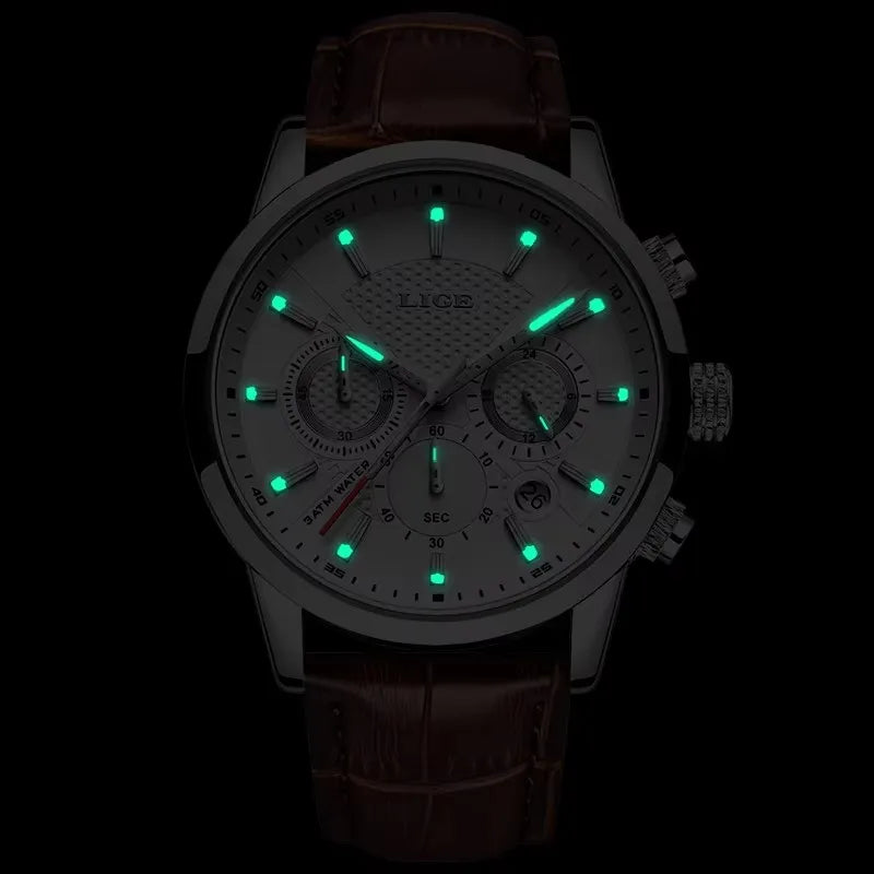 LIGE Fashion Watches for Men Top Brand Fashion Business Men's Sports Watches Quartz Watches Men Reloj Hombre