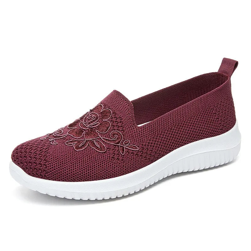 New Chinese Style Women's Casual Flat Shoes, Lightweight and Comfortable Women's Walking Shoes