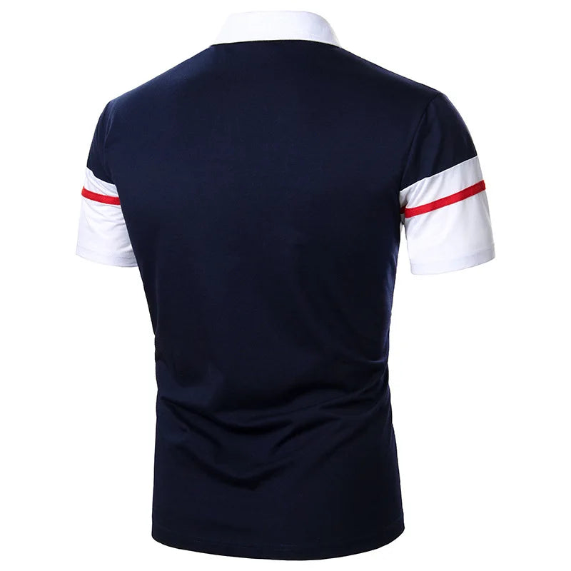 Men Polo Men Shirt Short Sleeve Polo Shirt Contrast Color Polo New Clothing Summer Streetwear Casual Fashion Men Tops
