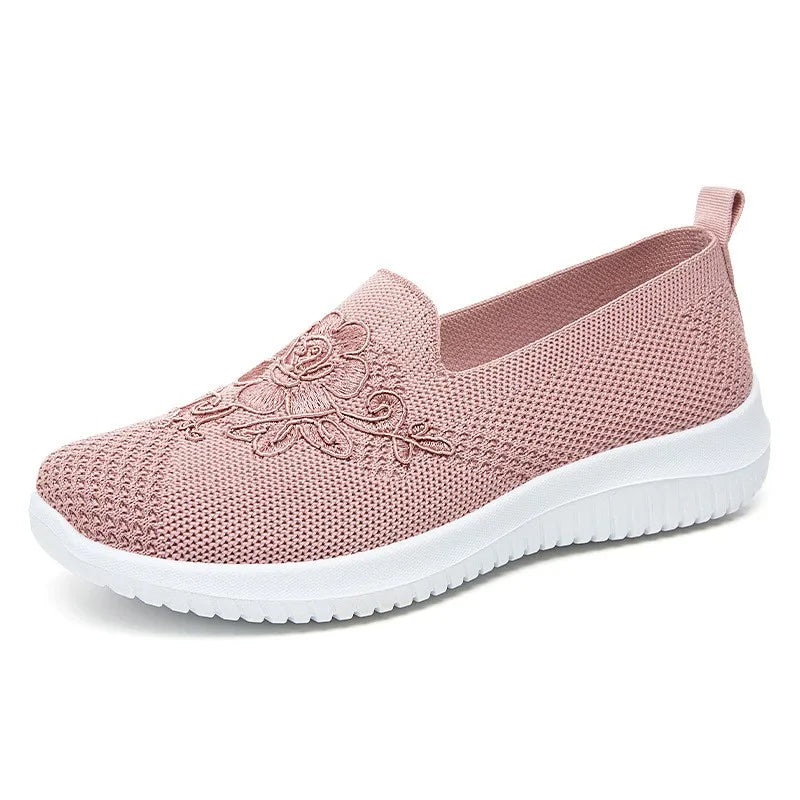 New Chinese Style Women's Casual Flat Shoes, Lightweight and Comfortable Women's Walking Shoes