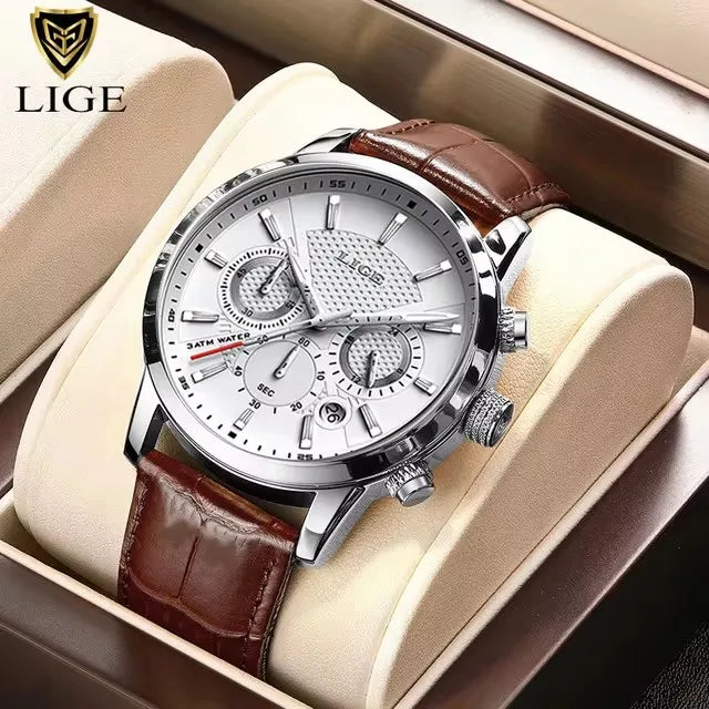 LIGE Fashion Watches for Men Top Brand Fashion Business Men's Sports Watches Quartz Watches Men Reloj Hombre