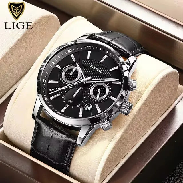 LIGE Fashion Watches for Men Top Brand Fashion Business Men's Sports Watches Quartz Watches Men Reloj Hombre