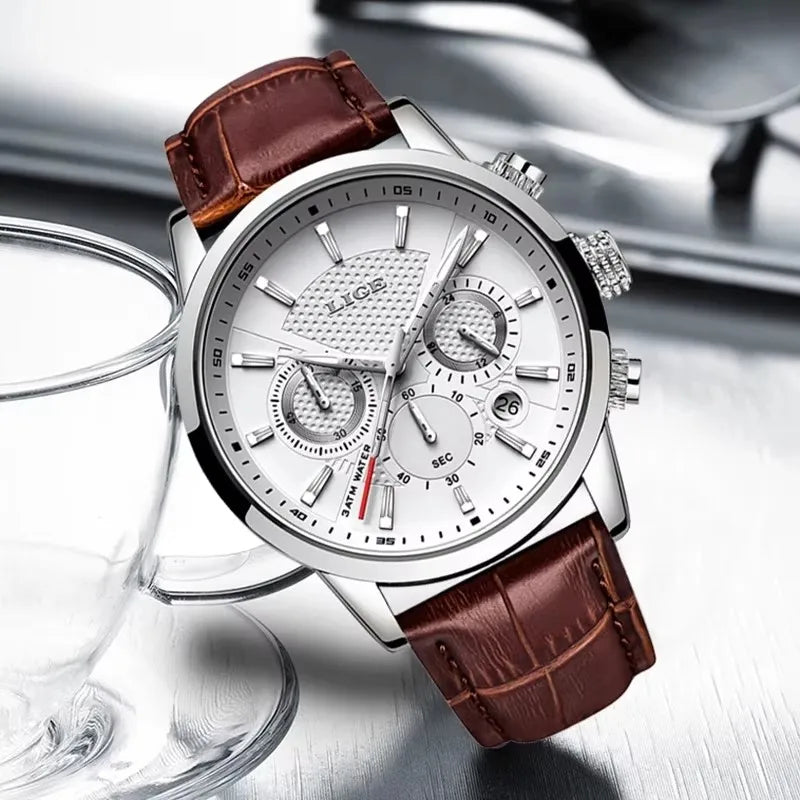 LIGE Fashion Watches for Men Top Brand Fashion Business Men's Sports Watches Quartz Watches Men Reloj Hombre