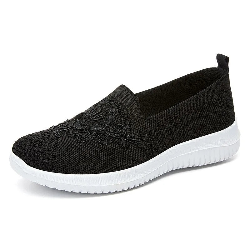 New Chinese Style Women's Casual Flat Shoes, Lightweight and Comfortable Women's Walking Shoes