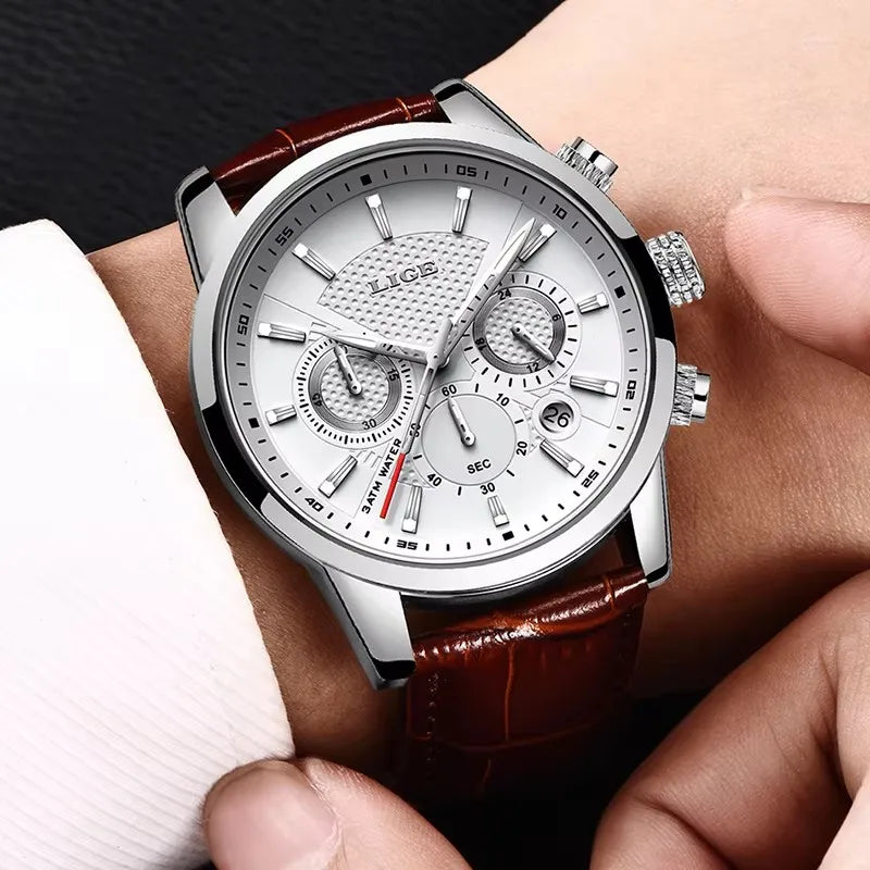LIGE Fashion Watches for Men Top Brand Fashion Business Men's Sports Watches Quartz Watches Men Reloj Hombre