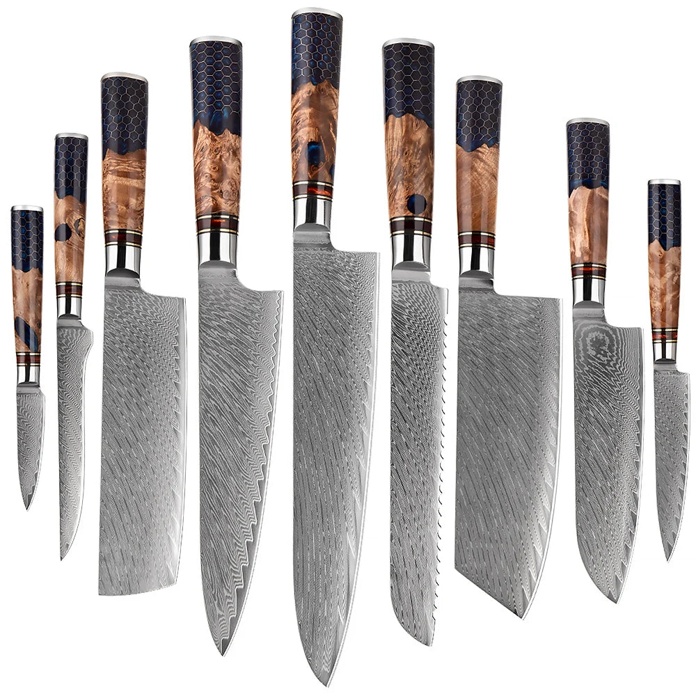 Set de Cuchillos Damascus 67 Capas