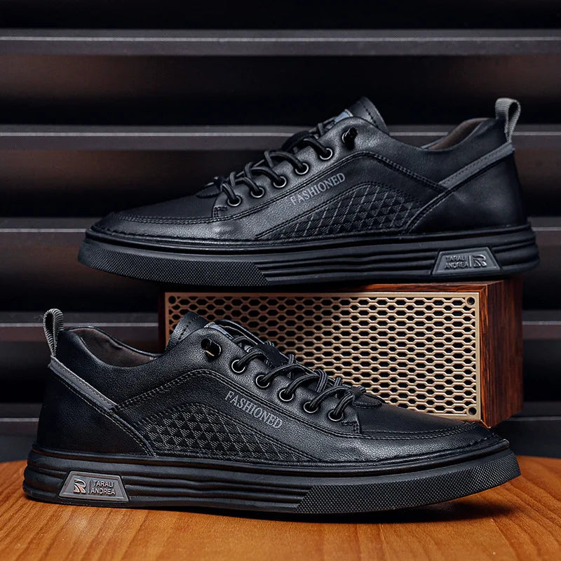Men's New Fashion White Thin Board Shoes Casual Breathable Walking Style Shoes