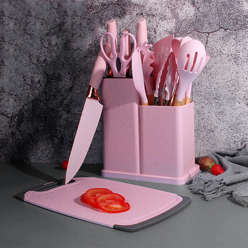 Set de Utensilios de Cocina de Silicona 19 Piezas