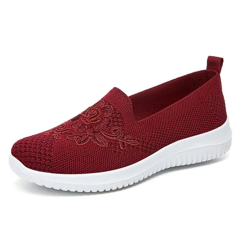 New Chinese Style Women's Casual Flat Shoes, Lightweight and Comfortable Women's Walking Shoes