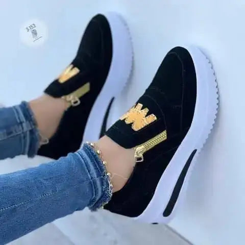 Women Sneakers Sport Thick Platform Lady Leisure Shoes Lace up Comfortable Breathable Canvas Hollow Out Shoe