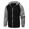 Liu Ming Fashionable 2025 New Fashion Men Casual Contrast Color Zipper Hooded Coats Clothing Sweatshirts