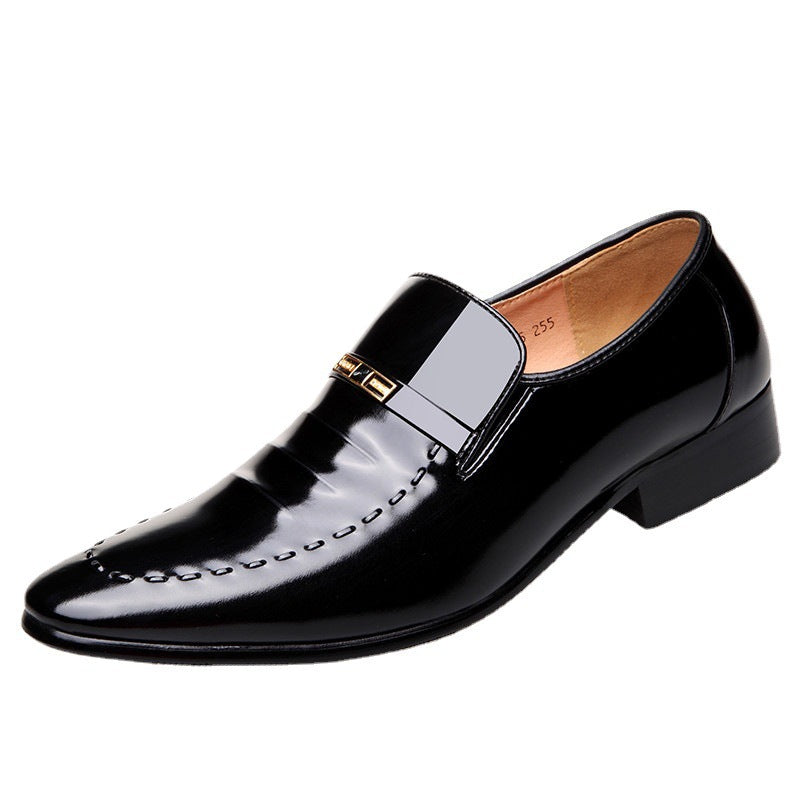 REEHEMES low-top men's shoes spring men's business formal leather shoes men's pointed British cowhide shoes wedding shoes wholesale