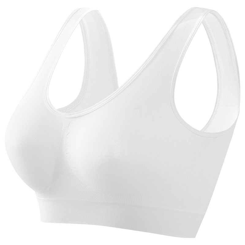 plus size Underwear Women's Small Chest Push-up chubby girl Non-rims Yoga Sports Bra Thin Padded Sexual Beauty Vest
