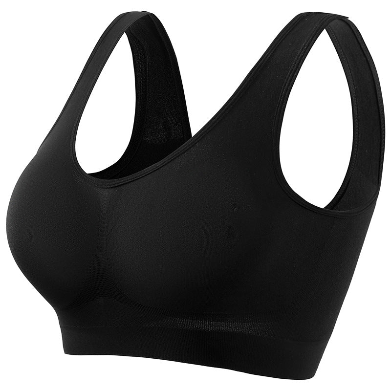 plus size Underwear Women's Small Chest Push-up chubby girl Non-rims Yoga Sports Bra Thin Padded Sexual Beauty Vest