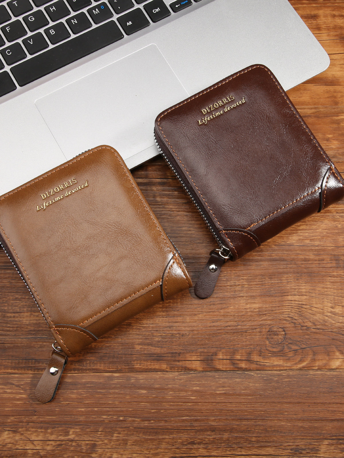 Wallet men's driver's license bag leather case retro simple men's casual short wholesale wallet multi-functional zipper card case