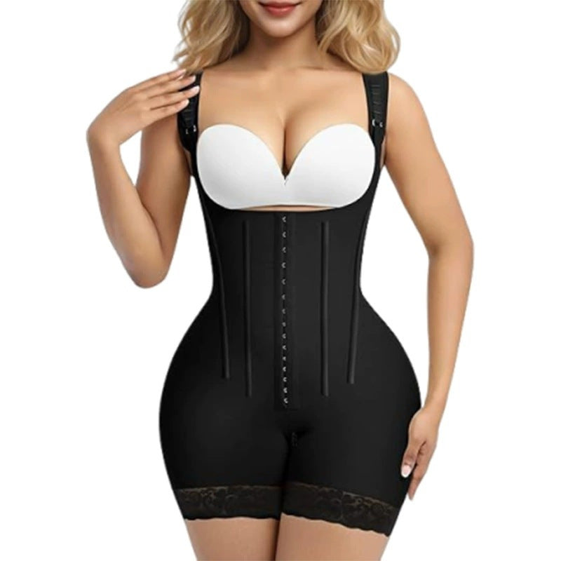 Cross-Border New Hot-Selling Corset Body-Shaping Bodysuit to Tighten the Abdomen, Strengthen Slimming Waist, Tighten the Abdomen and Lift the Buttocks Pants for Women Plus Size