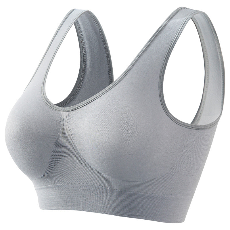 plus size Underwear Women's Small Chest Push-up chubby girl Non-rims Yoga Sports Bra Thin Padded Sexual Beauty Vest