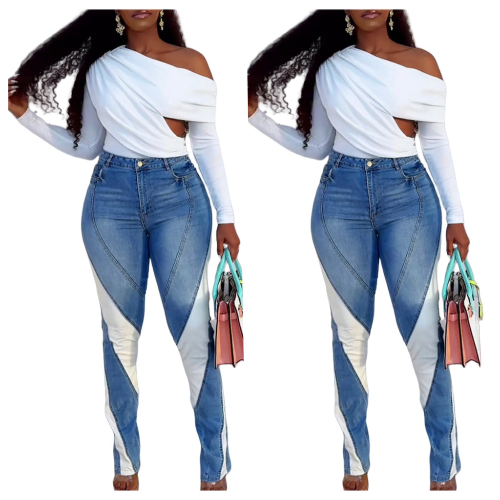 Dz2042-A1 European and American Clothing Amazon New Fashion Casual Jeans Cross-Border Women's Clothing