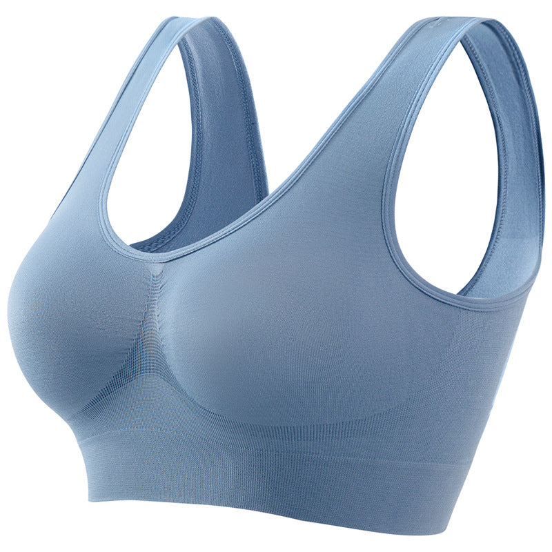 plus size Underwear Women's Small Chest Push-up chubby girl Non-rims Yoga Sports Bra Thin Padded Sexual Beauty Vest
