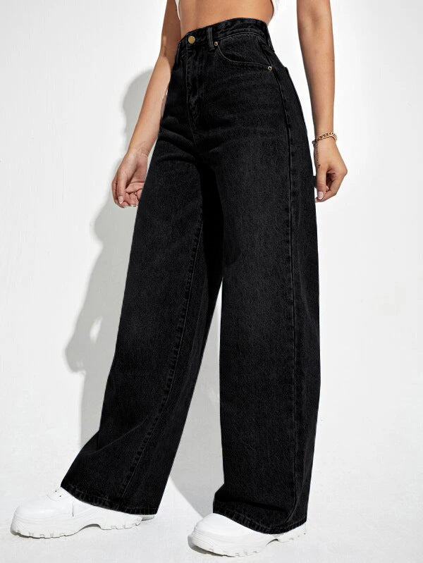 Jeans Rectos Holgados para Mujer