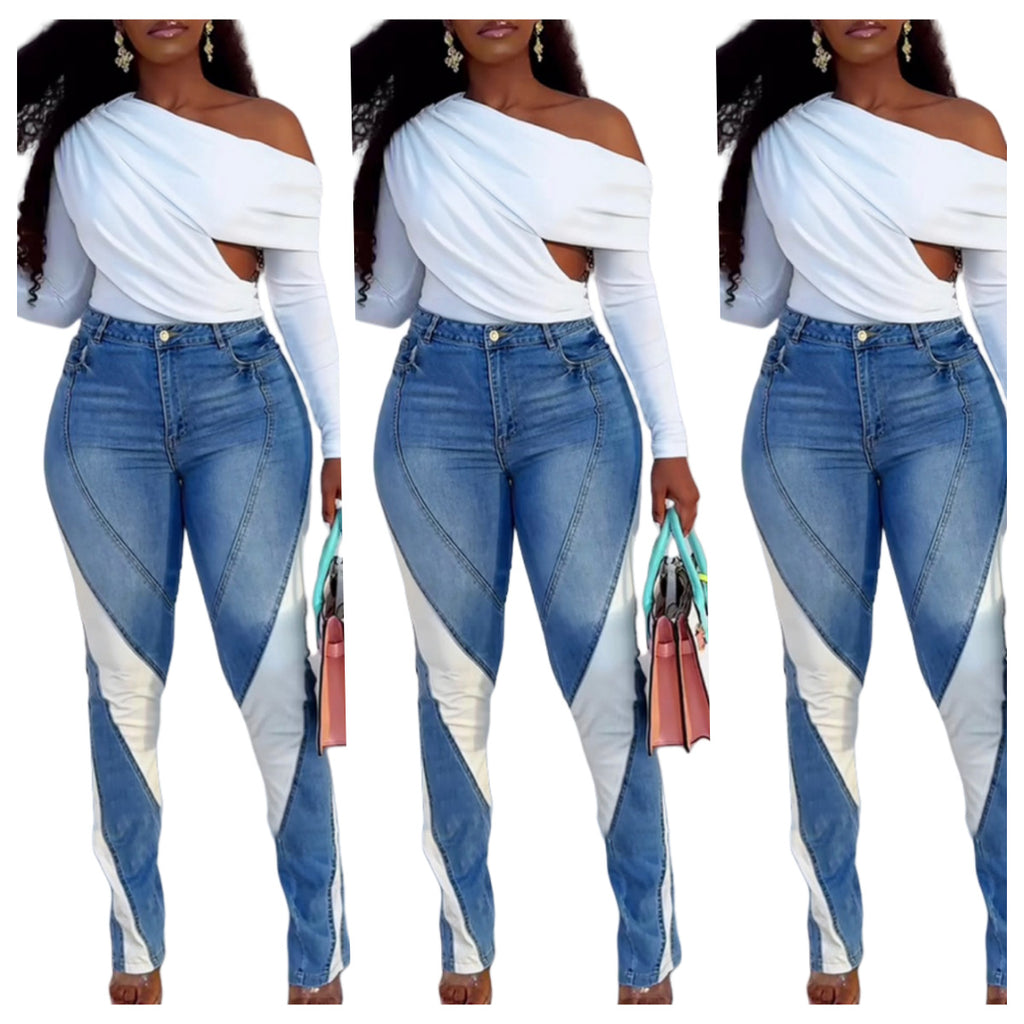 Dz2042-A1 European and American Clothing Amazon New Fashion Casual Jeans Cross-Border Women's Clothing