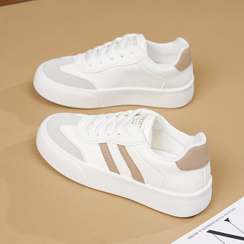 White Shoes Women's Autumn New Women's Shoes 2024 Students Soft Bottom Casual Sports Board Shoes Chic Style Flat Women's Shoes Trendy