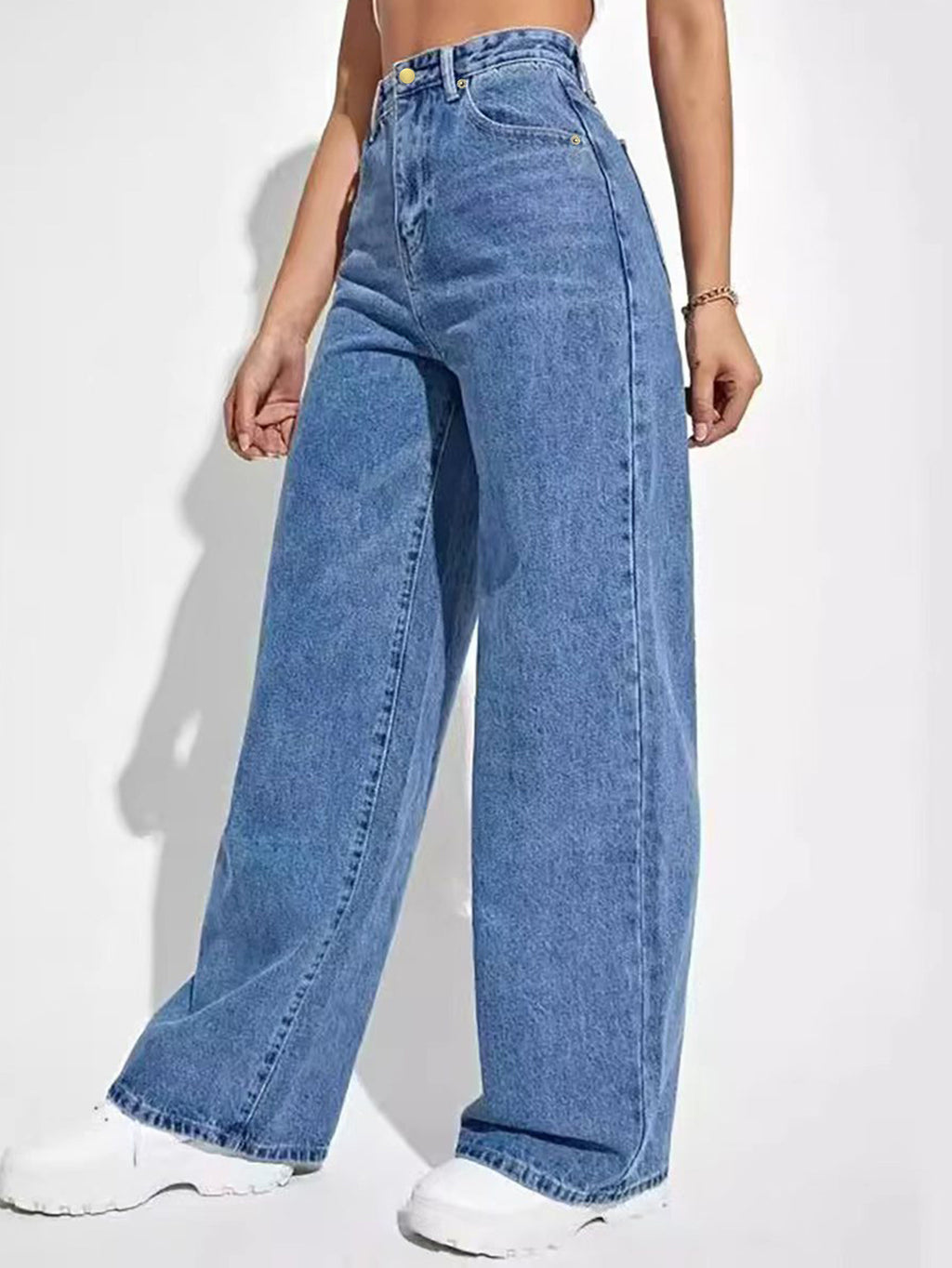 Jeans Rectos Holgados para Mujer