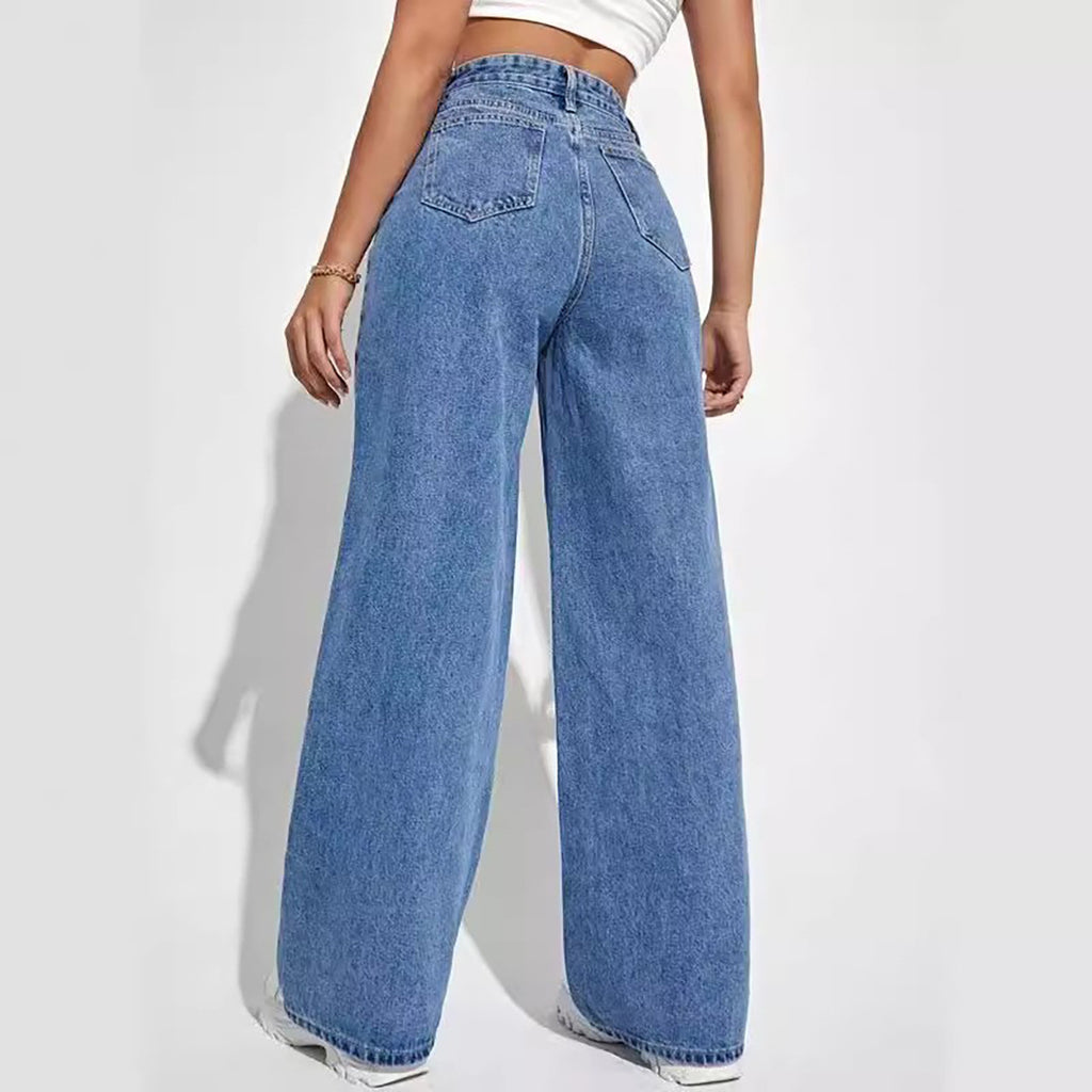 Jeans Rectos Holgados para Mujer