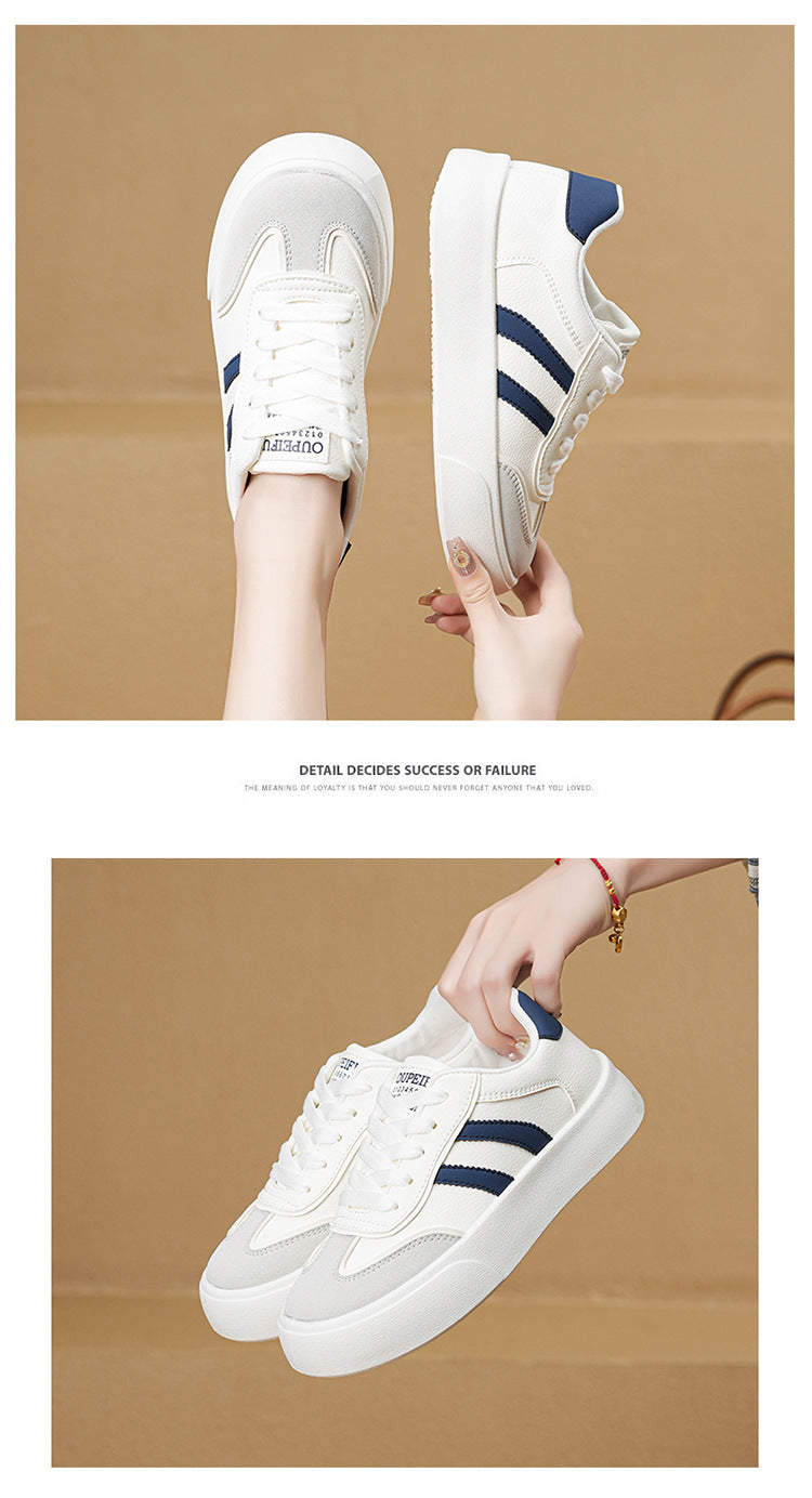 White Shoes Women's Autumn New Women's Shoes 2024 Students Soft Bottom Casual Sports Board Shoes Chic Style Flat Women's Shoes Trendy