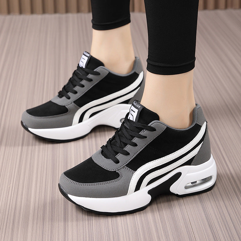 Small Height Increasing Shoes Invisible Inner Height Increasing Women's Shoes 9cm Women's sneaker Short Shoes High 35-42 yards