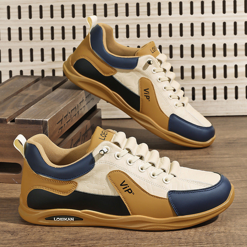 Slip-on Men's Shoes Spring 2025 New Casual Sneakers Men's Fashion Contrast Color Sneakers Outdoor Sports Forrest Gump Shoes