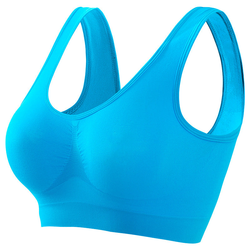 plus size Underwear Women's Small Chest Push-up chubby girl Non-rims Yoga Sports Bra Thin Padded Sexual Beauty Vest