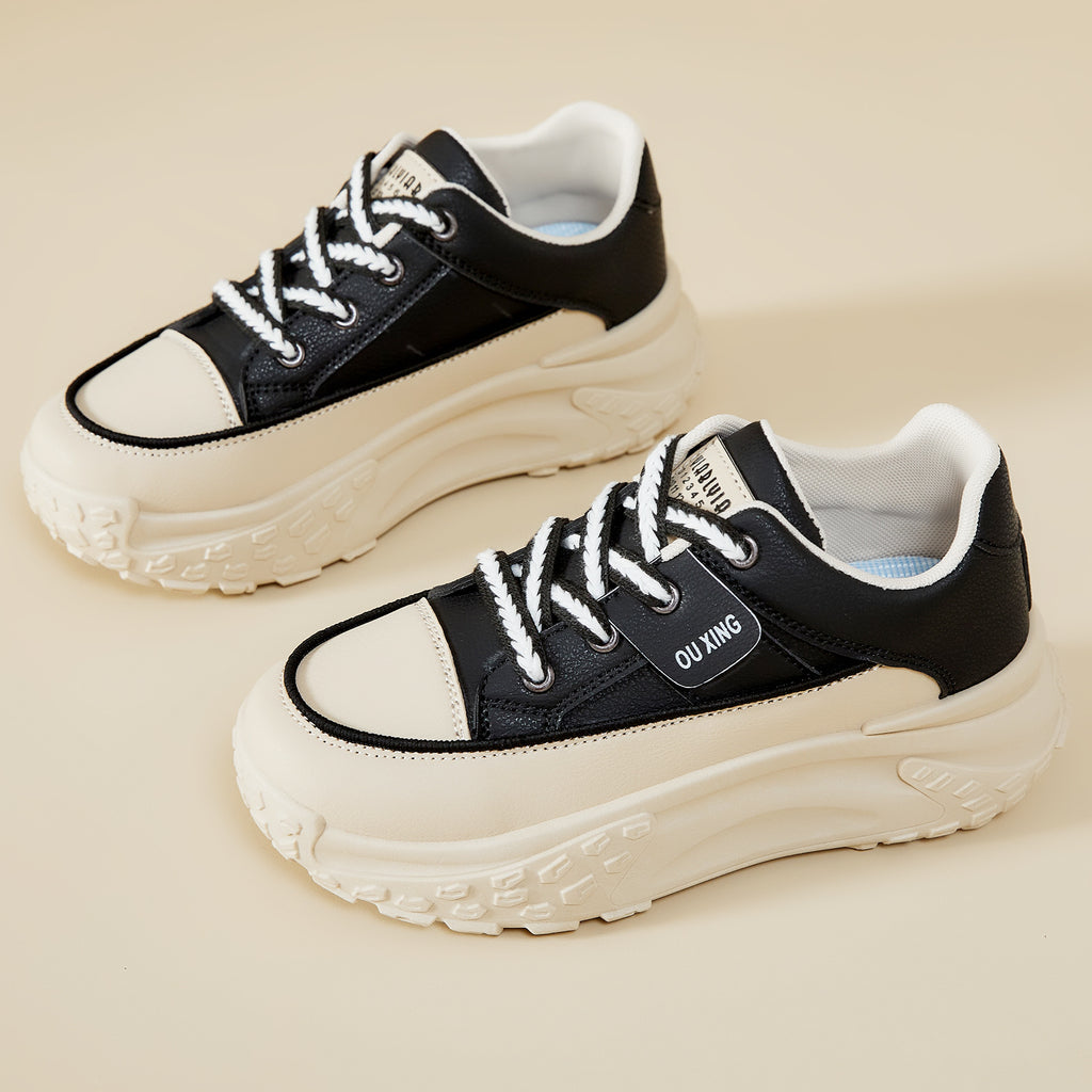 Women's Spring Shoes, Height-Increasing Shoes, Versatile Fashionable Canvas Shoes, Thick-Soled Shoes, Soft-Soled Comfortable Single Shoes, Trendy Casual Shoes