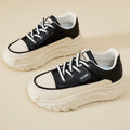 Women's Spring Shoes, Height-Increasing Shoes, Versatile Fashionable Canvas Shoes, Thick-Soled Shoes, Soft-Soled Comfortable Single Shoes, Trendy Casual Shoes