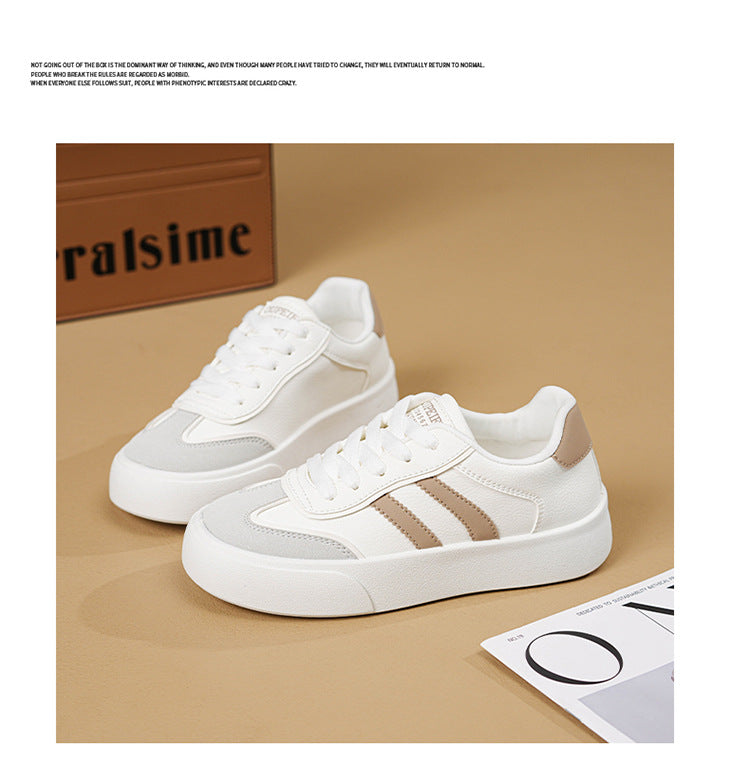 White Shoes Women's Autumn New Women's Shoes 2024 Students Soft Bottom Casual Sports Board Shoes Chic Style Flat Women's Shoes Trendy