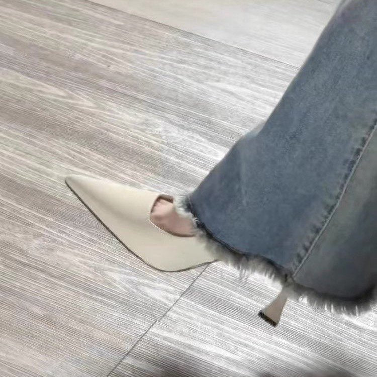 Stiletto Heel Elegant Pointed High Heels Women's 2024 New Design Sense Niche Summer Sandals Women's Rhinestone Outer Shoes