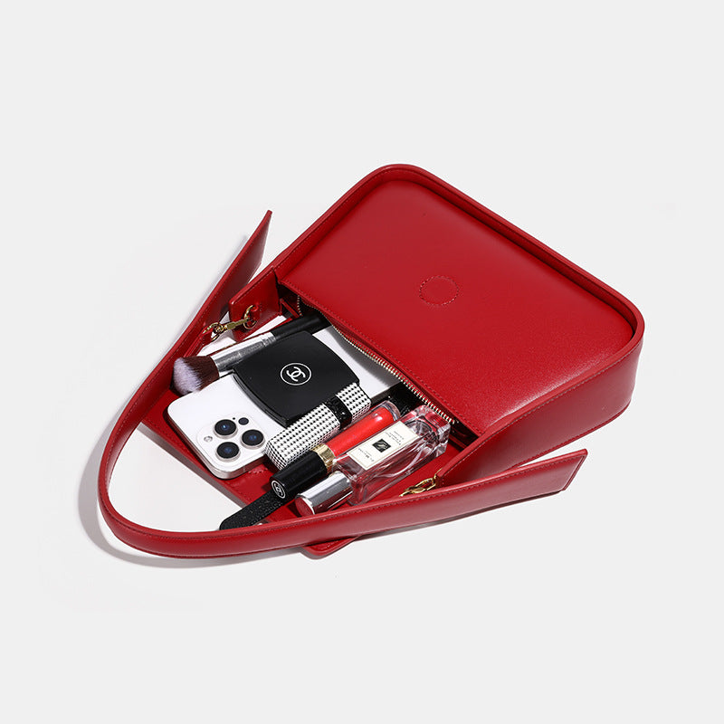 Red Bag for Women 2026 New Style Underarm Bag Light Luxury Brand Bridal Wedding Bag Daily Use Crossbody Handbag