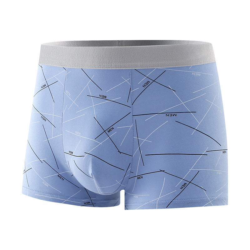 [New Explosions] Men's Underwear Men's Boxer Youth Mid-Waist Boxer Male plus size Shorts Shorts Head