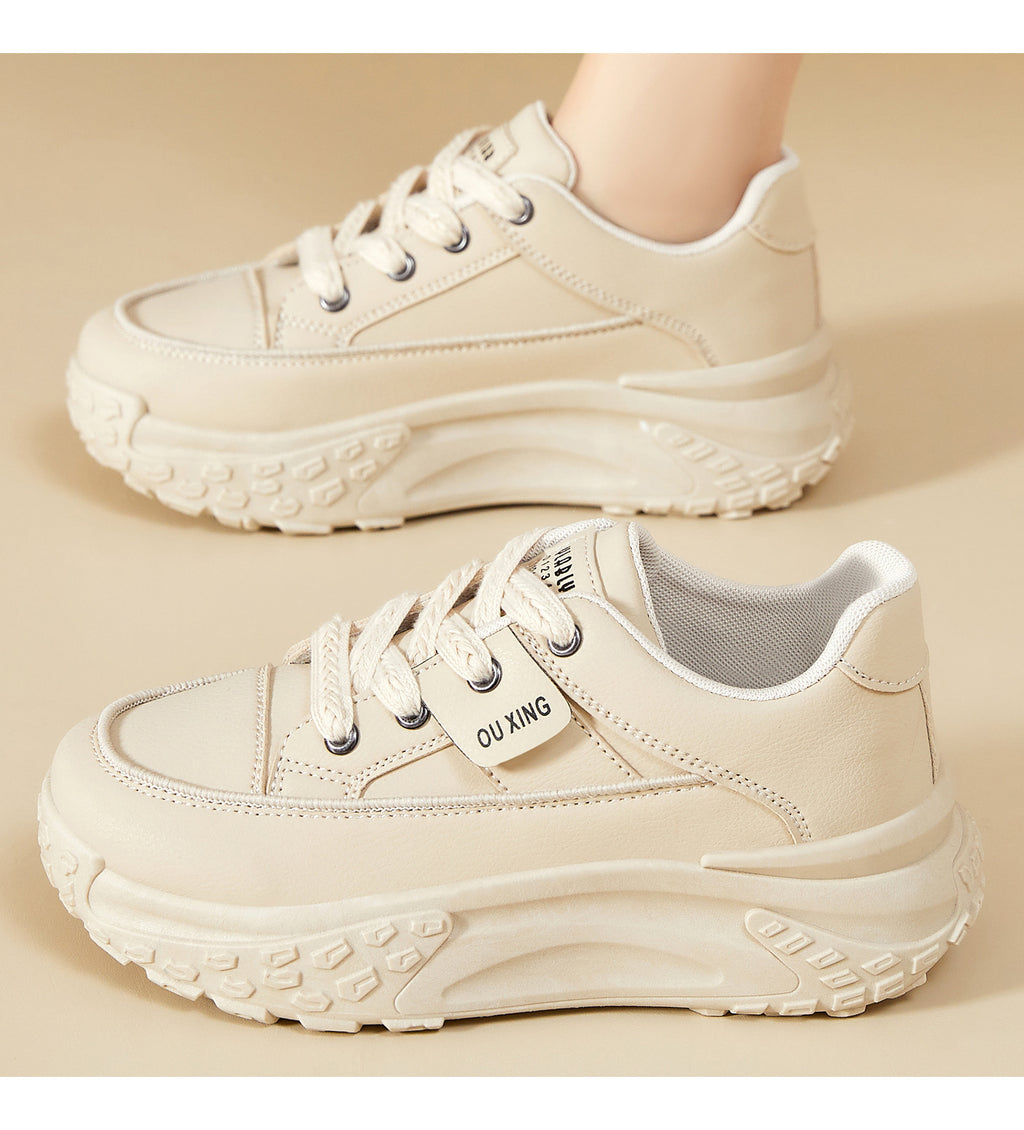 Women's Spring Shoes, Height-Increasing Shoes, Versatile Fashionable Canvas Shoes, Thick-Soled Shoes, Soft-Soled Comfortable Single Shoes, Trendy Casual Shoes